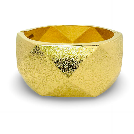 Wide Diamond Cut Bangle