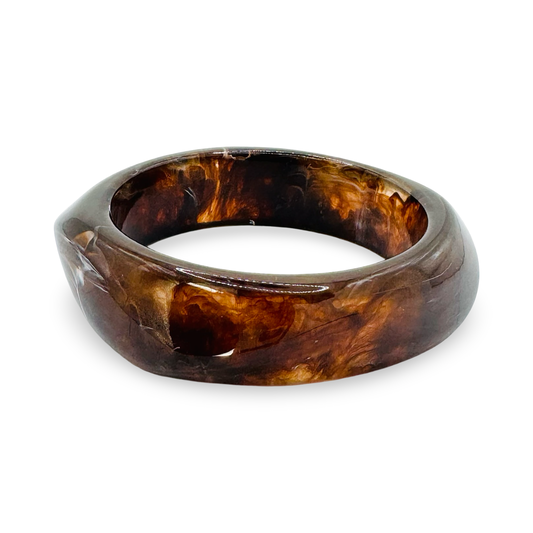 Medium Organic Marbled Acetate Bangle