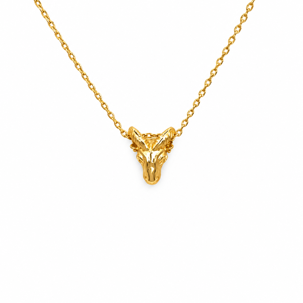 Big Horn Sheep Necklace — approved Western Default Title shiny gold product photo — 20819