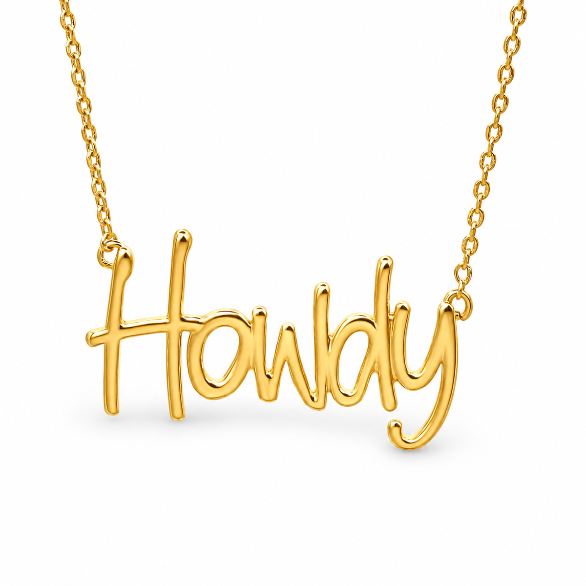 Howdy Festoon Necklace — approved Western Default Title shiny gold product photo — 22807