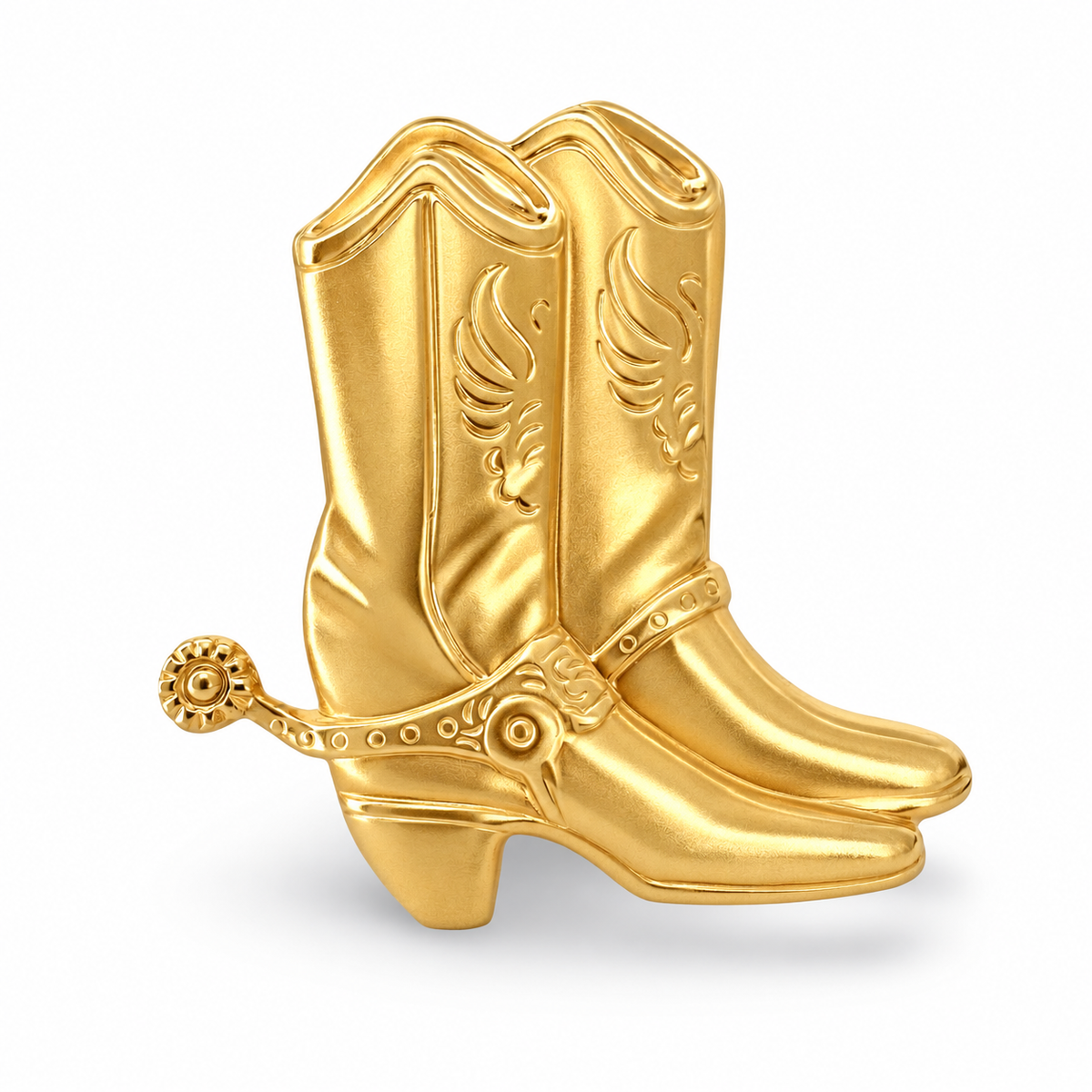 Large Double Boot Ring — approved Western Matte Gold matte gold product photo — 23680-matte-gold
