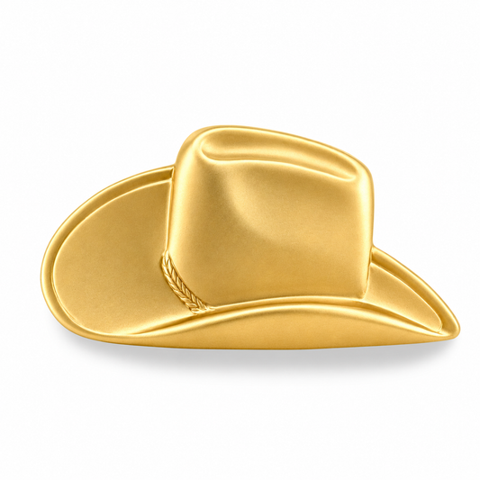 Large Cowboy Hat Ring — approved Western Matte Gold matte gold product photo — 23683-matte-gold