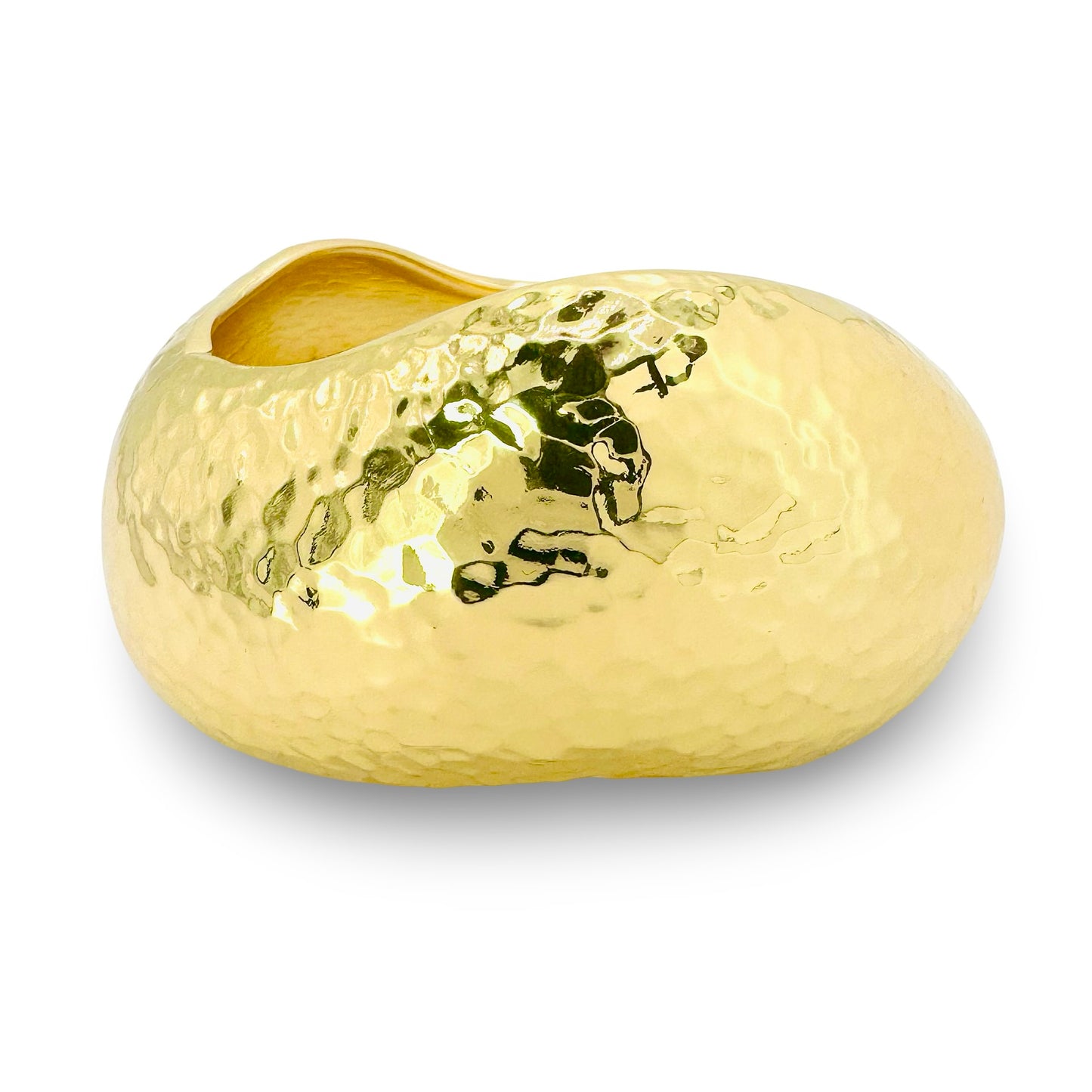 Organic Domed Hammered Bangle