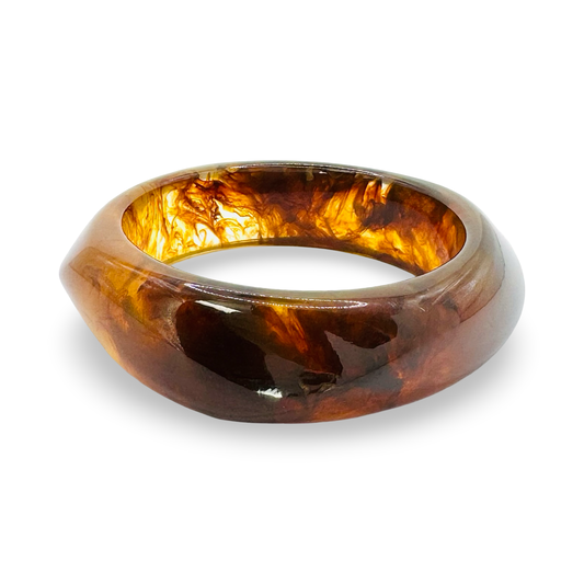 Medium Organic Marbled Acetate Bangle