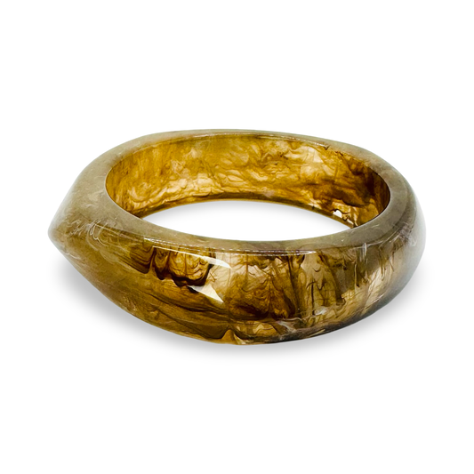 Medium Organic Marbled Acetate Bangle