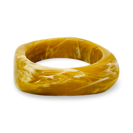 Medium Organic Opaque Marbled Acetate Bangle