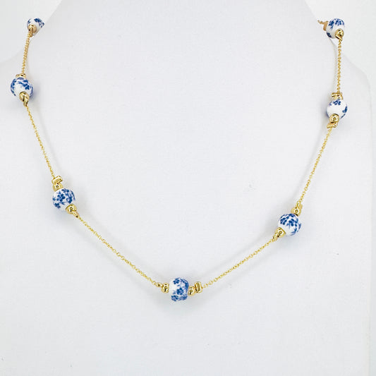 Chinoiserie Small Bead Station Necklace