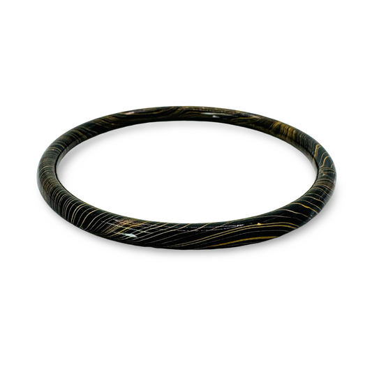 Narrow Marble Decoupage Bangle Set