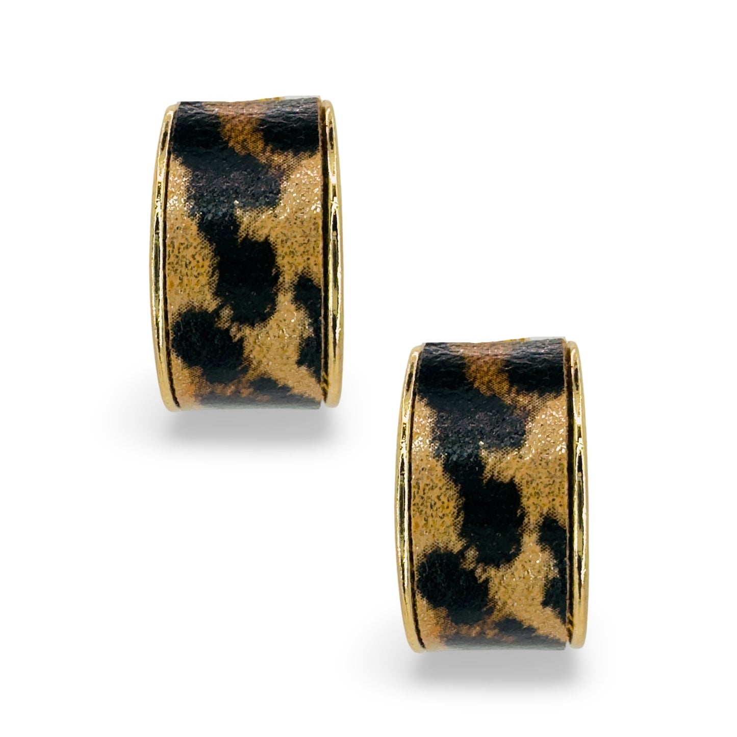 Animal Print Medium Hoop Earrings