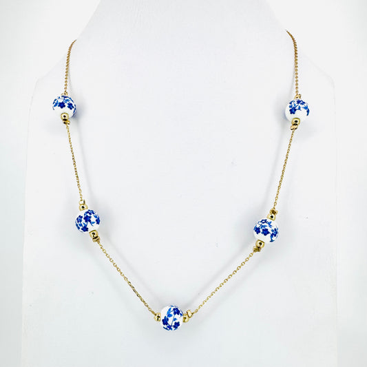 Chinoiserie Medium Bead Station Necklace