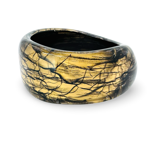 Large Organic Crackle Lucite Bangle