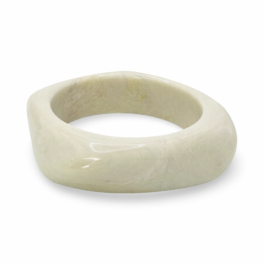 Medium Organic Opaque Marbled Acetate Bangle