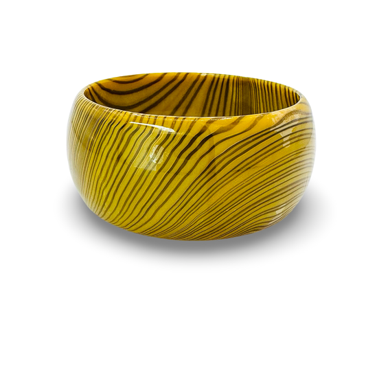 Wide Marble Decoupage Bangle