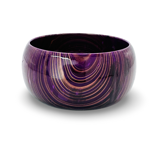 Wide Marble Decoupage Bangle