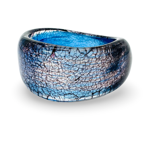 Large Organic Crackle Lucite Bangle