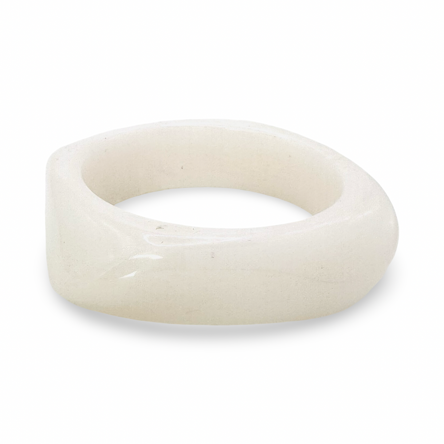 Medium Organic Opaque Marbled Acetate Bangle