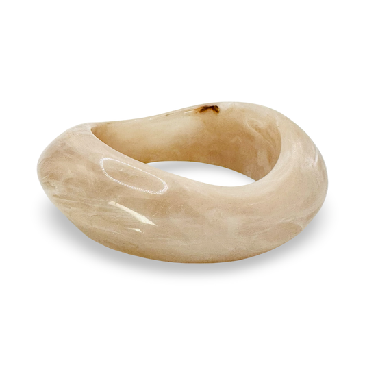 Large Organic Marbled Acetate Bangle