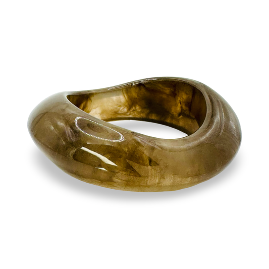 Large Organic Marbled Acetate Bangle
