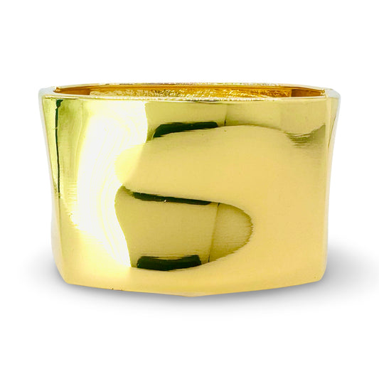 Wide Cubed Mirror Gloss Bangle