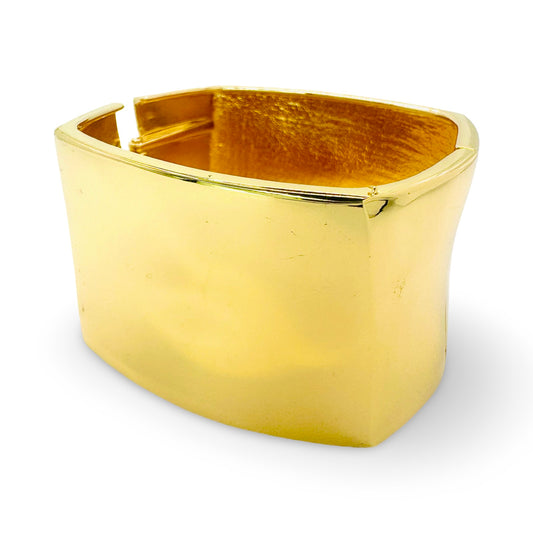 Wide Cubed Mirror Gloss Bangle