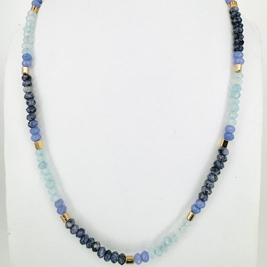 Cobalt Ombre Beaded Necklace