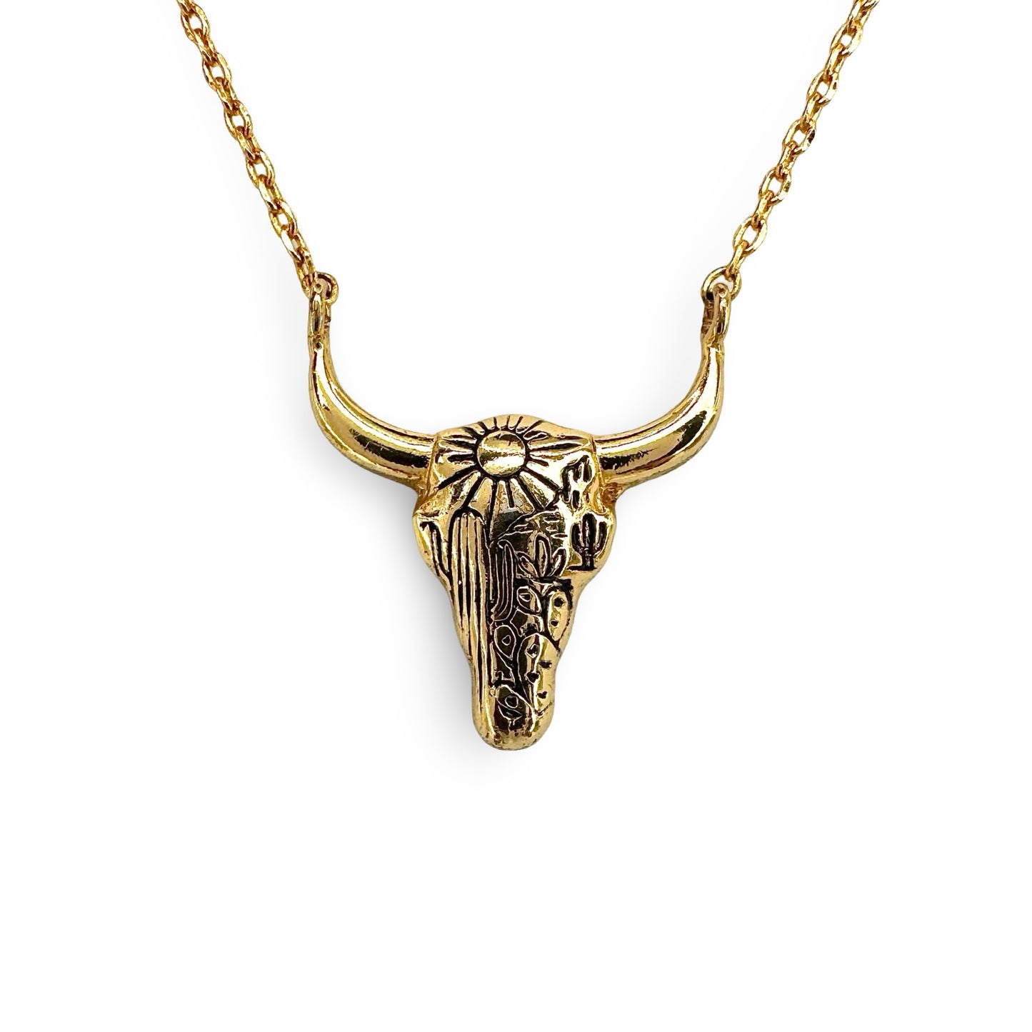 Bullhead with Decorative Detail Festoon Necklace