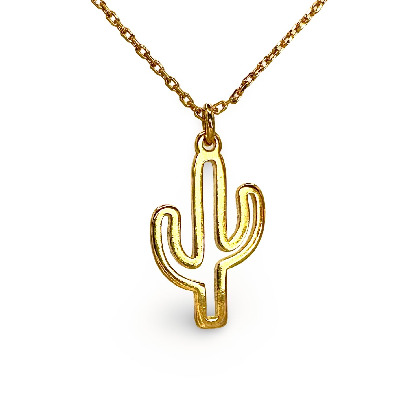 Glossy Outline Cactus Necklace