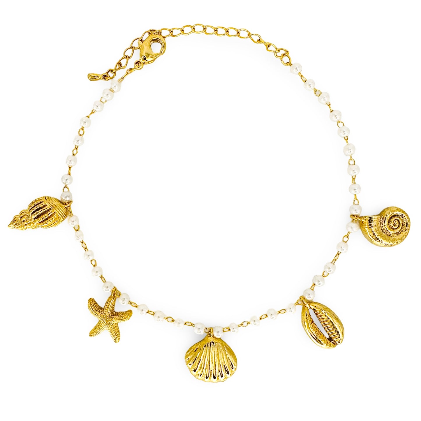 Seashells Pearl Beaded Bracelet