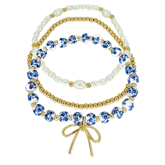 Bow Chinoiserie Bracelet Set