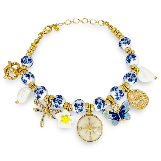 Chinoiserie Garden Charms Bracelet