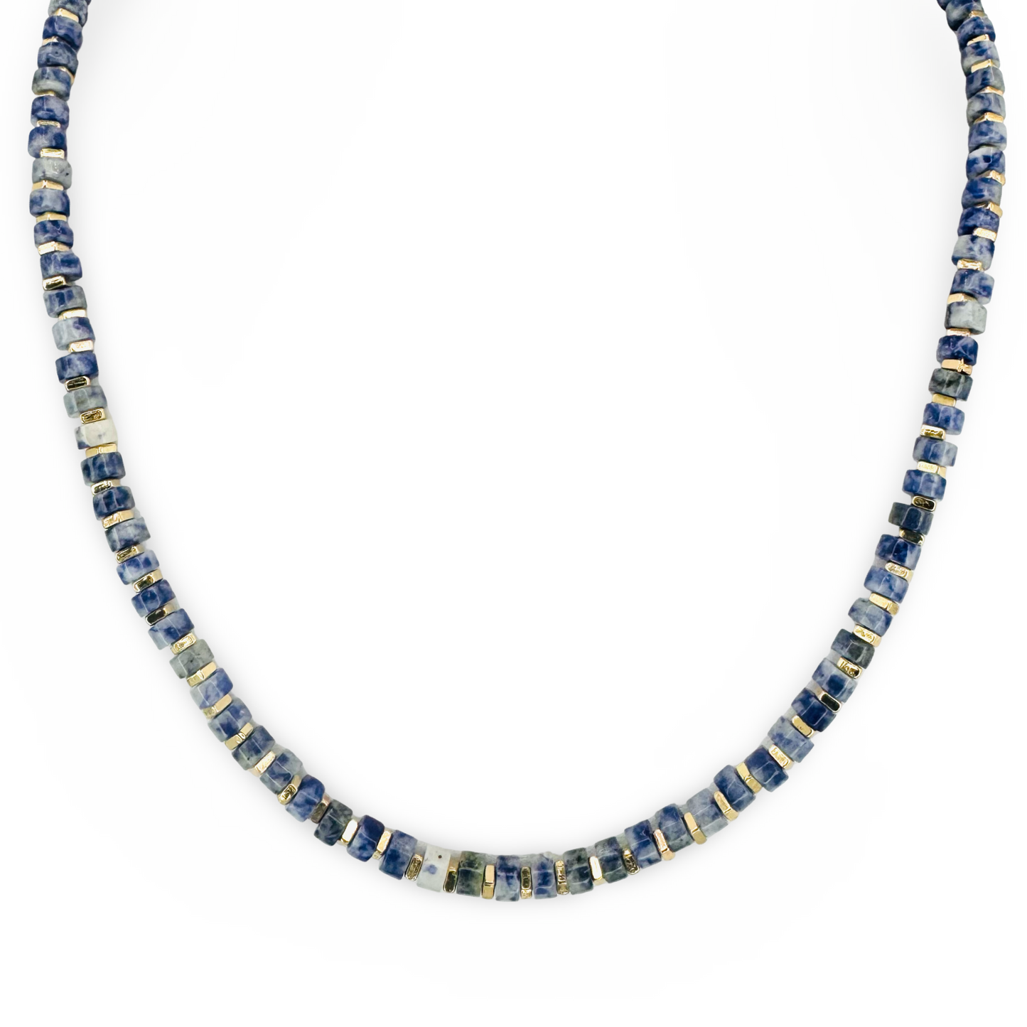 Sodalite Barrel Bead Necklace