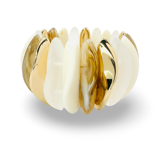 Multicolor Marbled Acetate Stretch Bracelet