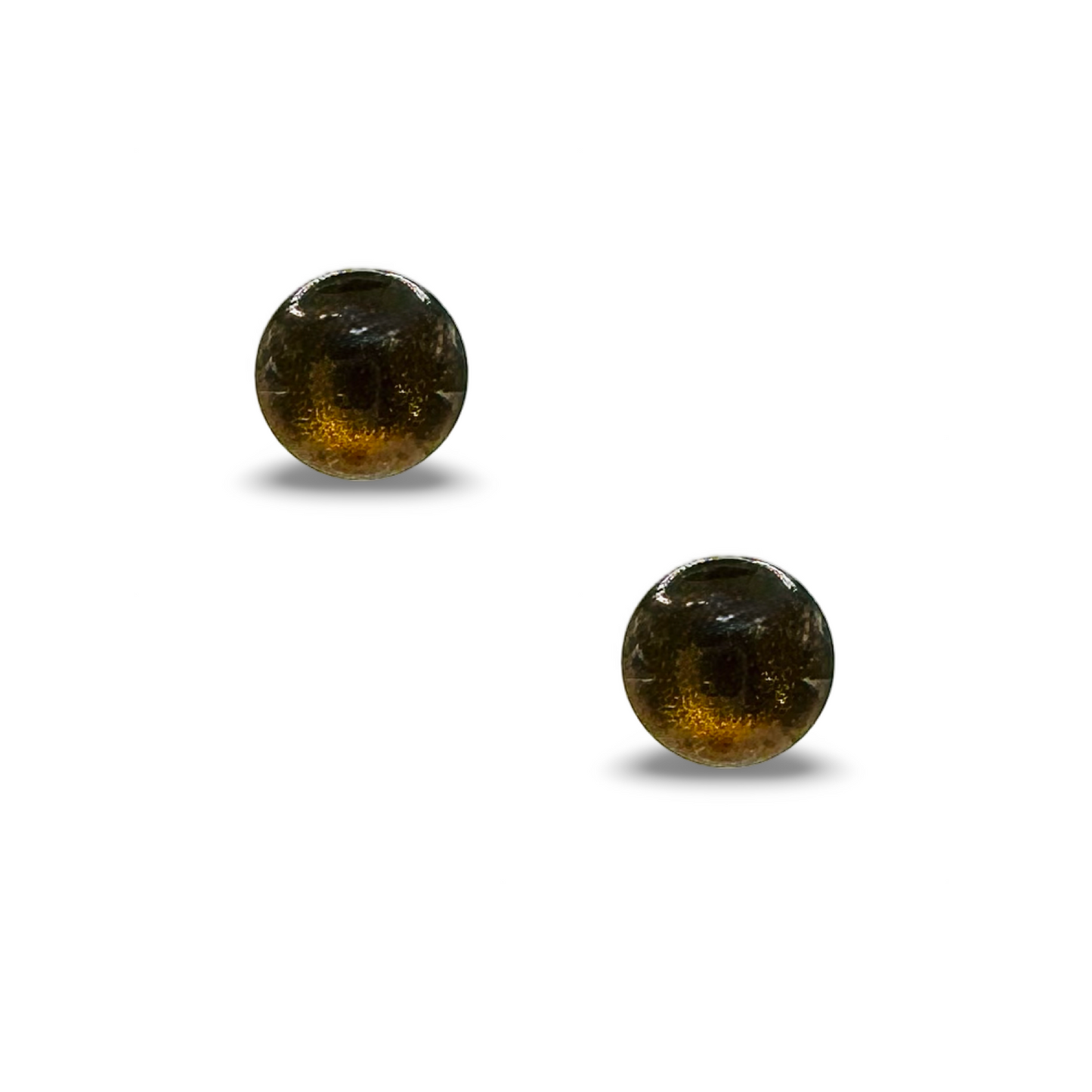 Animal Print Button Disc Stud Earrings