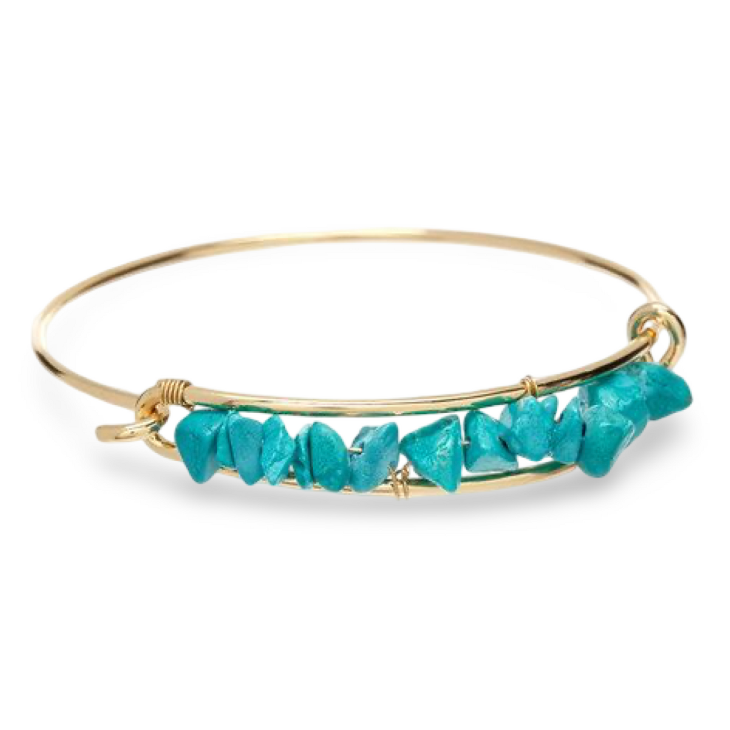 Turquoise Semiprecious Chips Bangle (Copy)