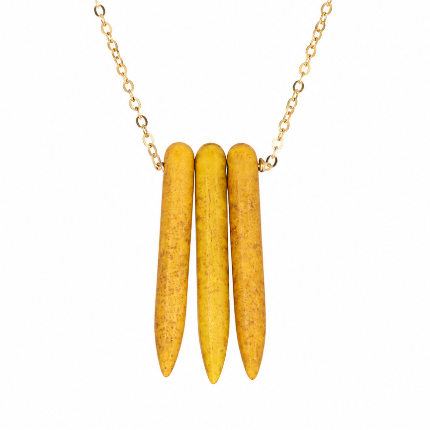 Trio Howlite Spike Festoon Necklace