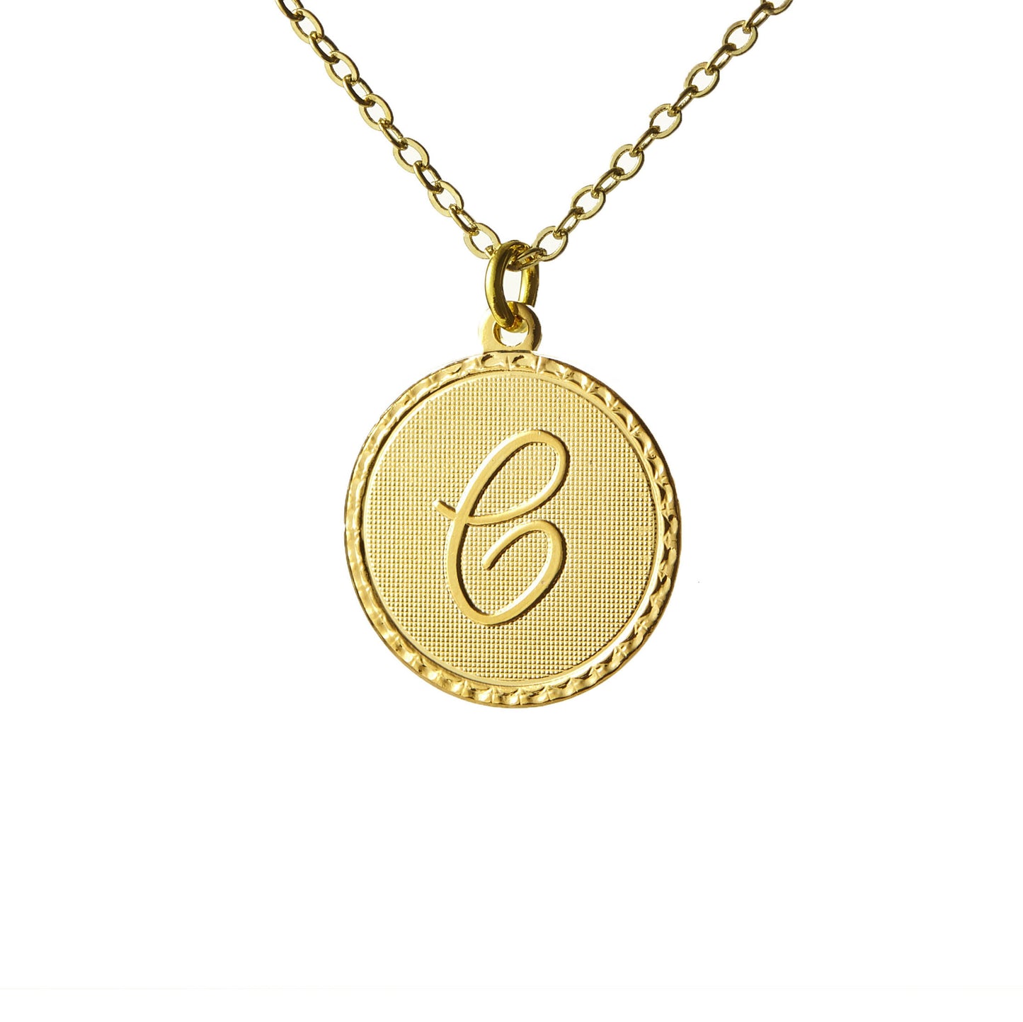 Vintage Monogram Coin Necklace
