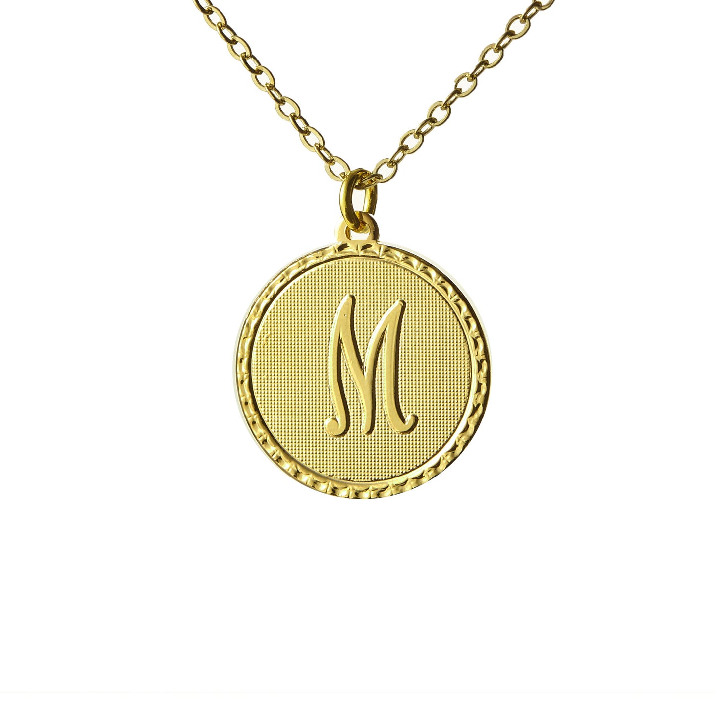 Vintage Monogram Coin Necklace