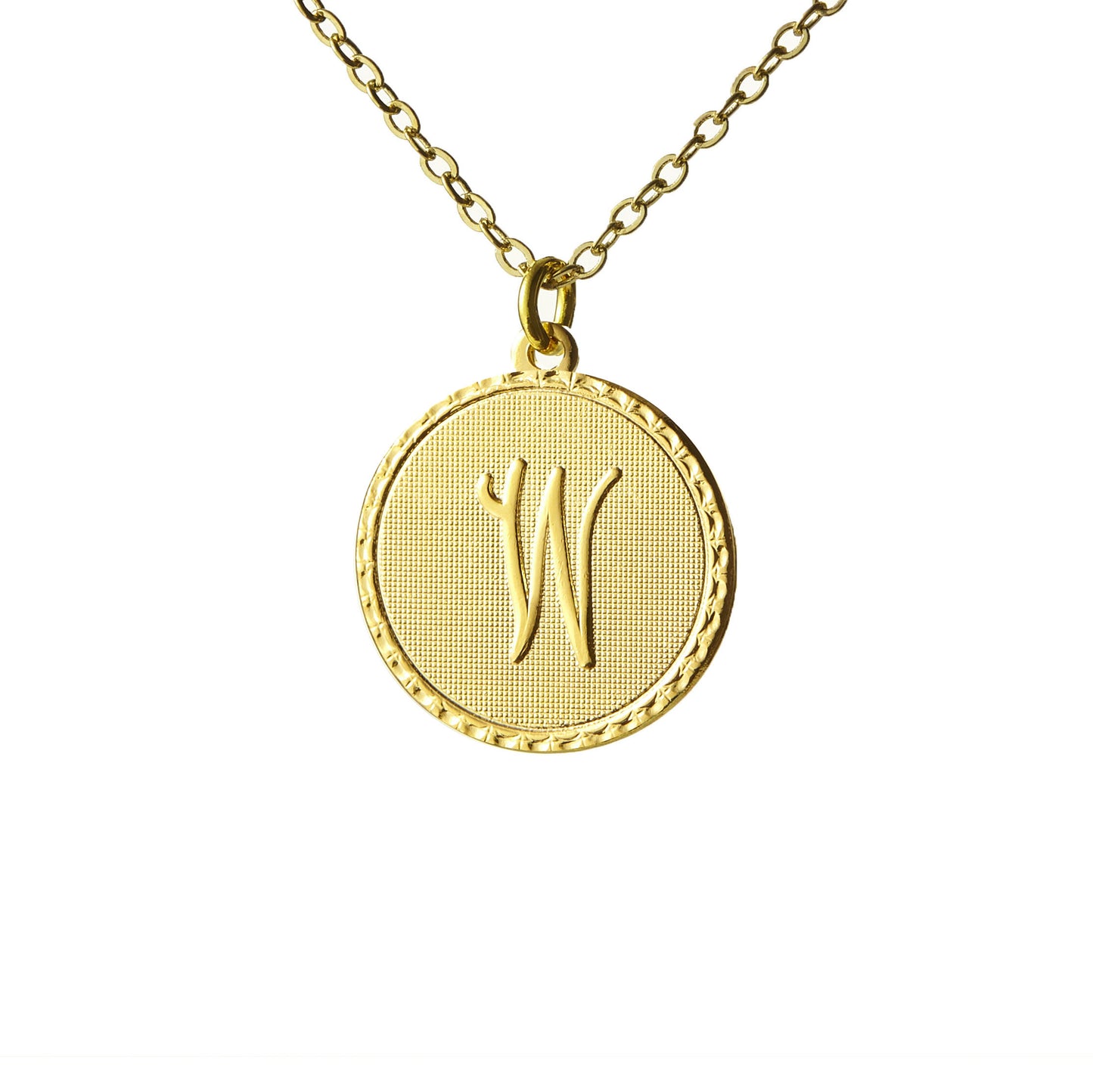 Vintage Monogram Coin Necklace