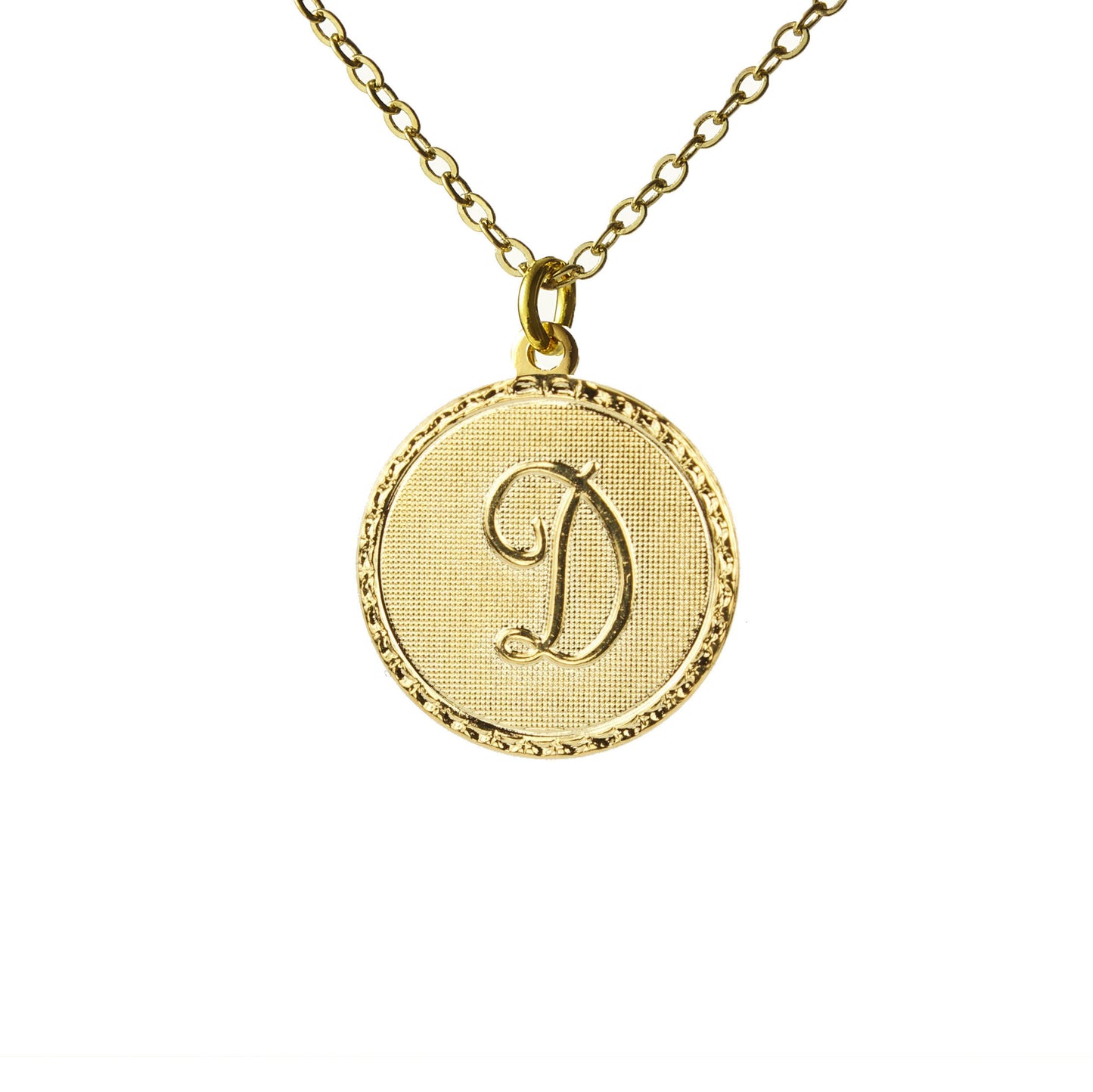 Vintage Monogram Coin Necklace
