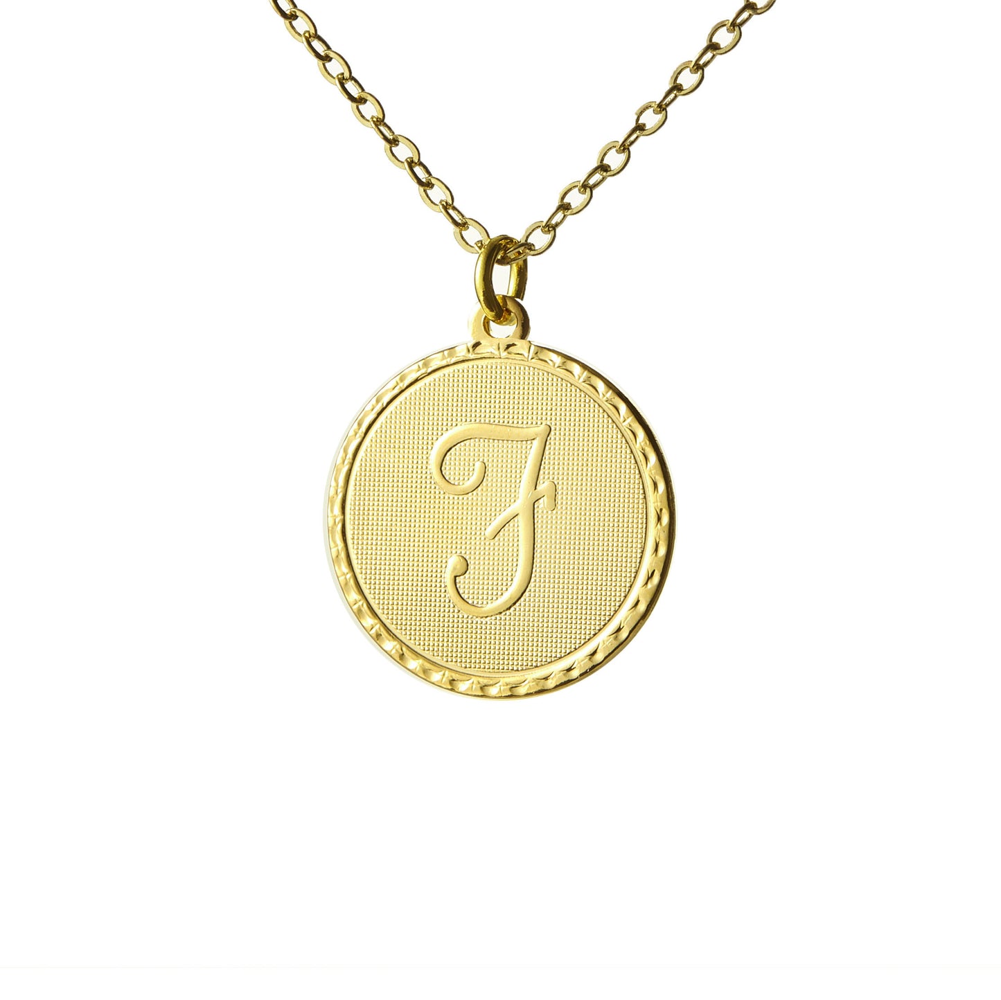 Vintage Monogram Coin Necklace