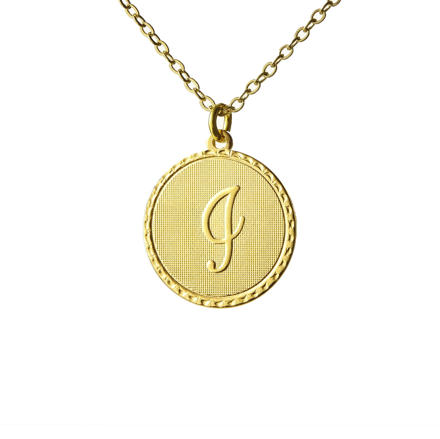 Vintage Monogram Coin Necklace
