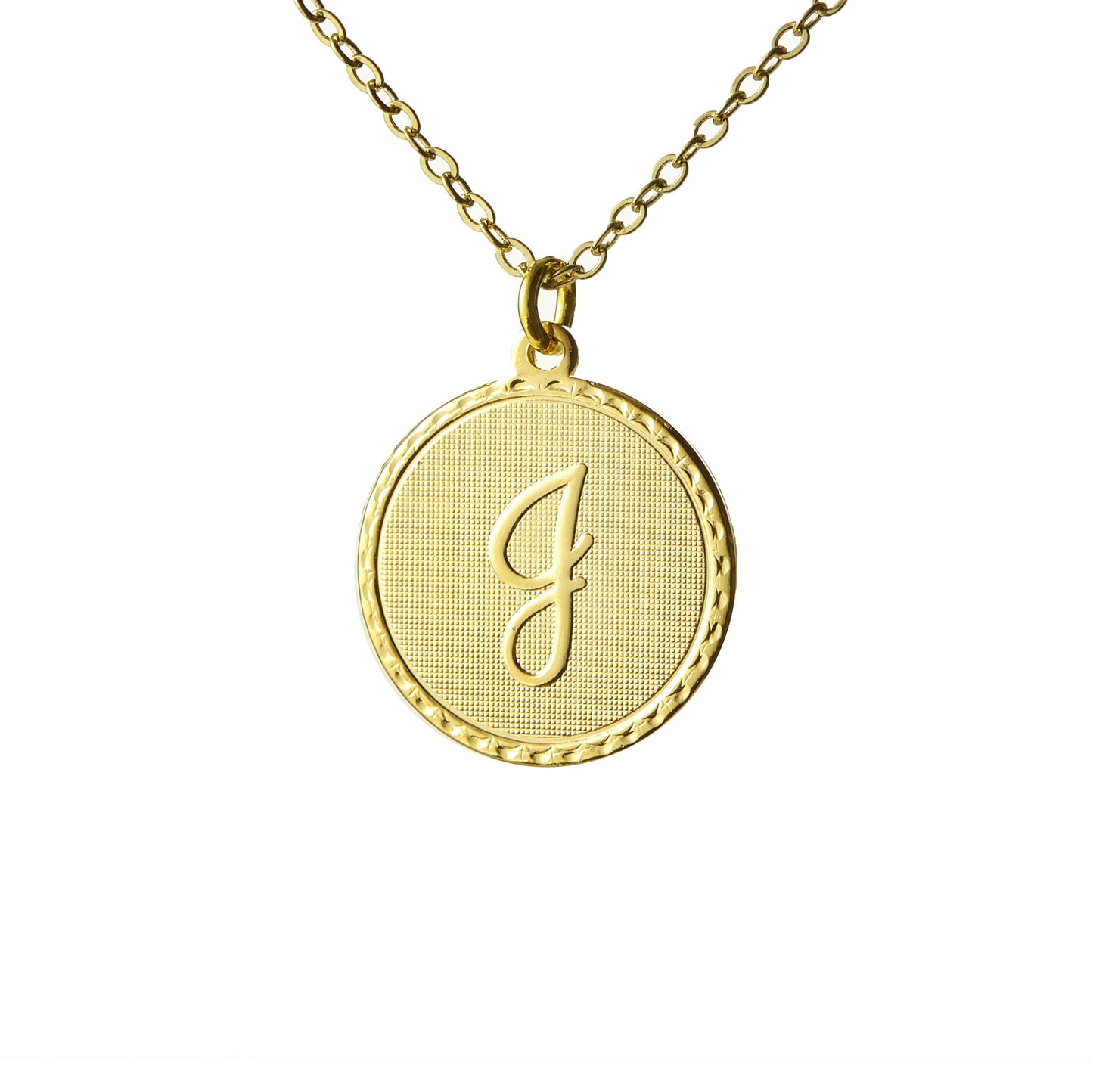Vintage Monogram Coin Necklace