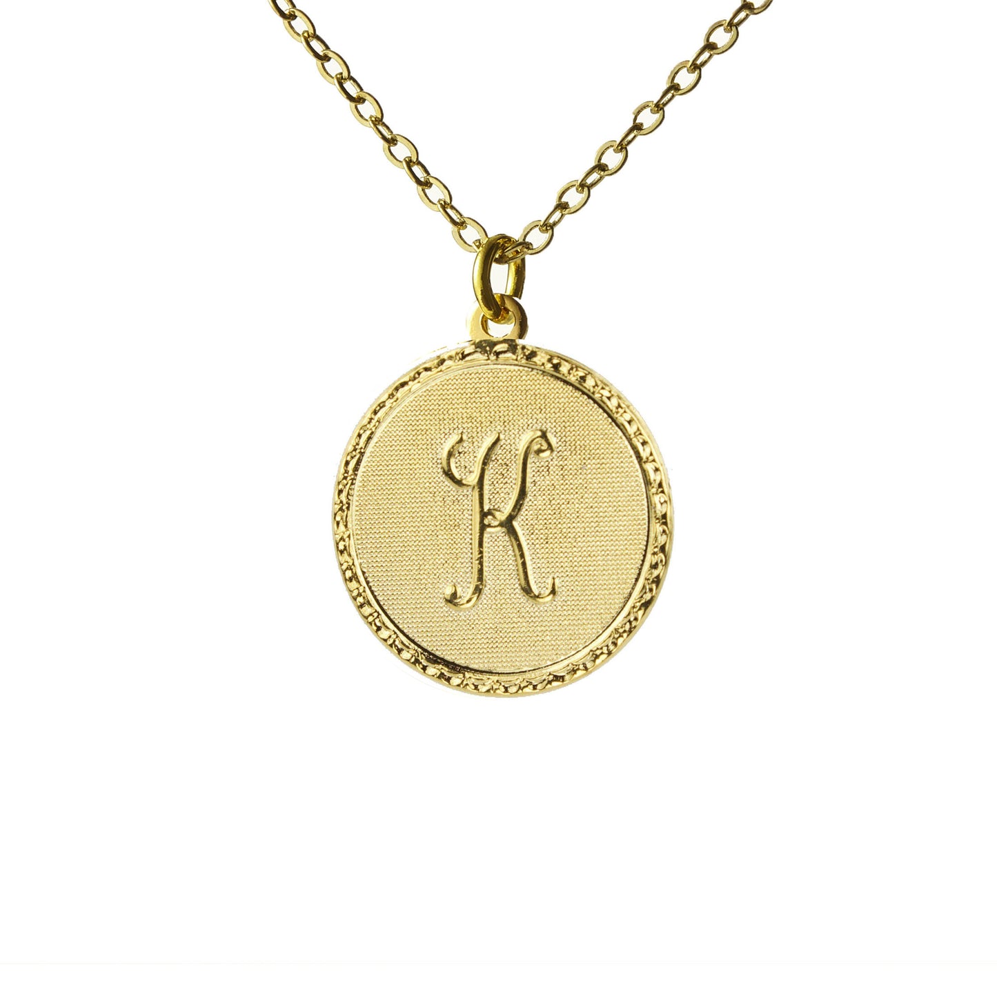 Vintage Monogram Coin Necklace
