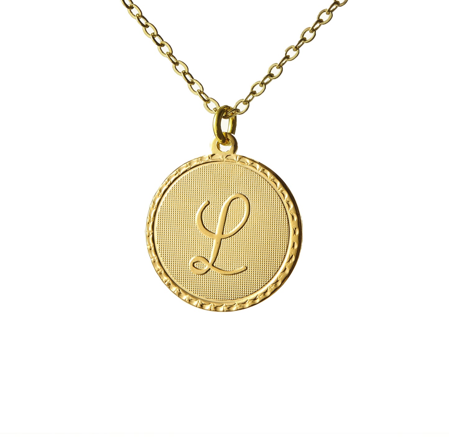 Vintage Monogram Coin Necklace