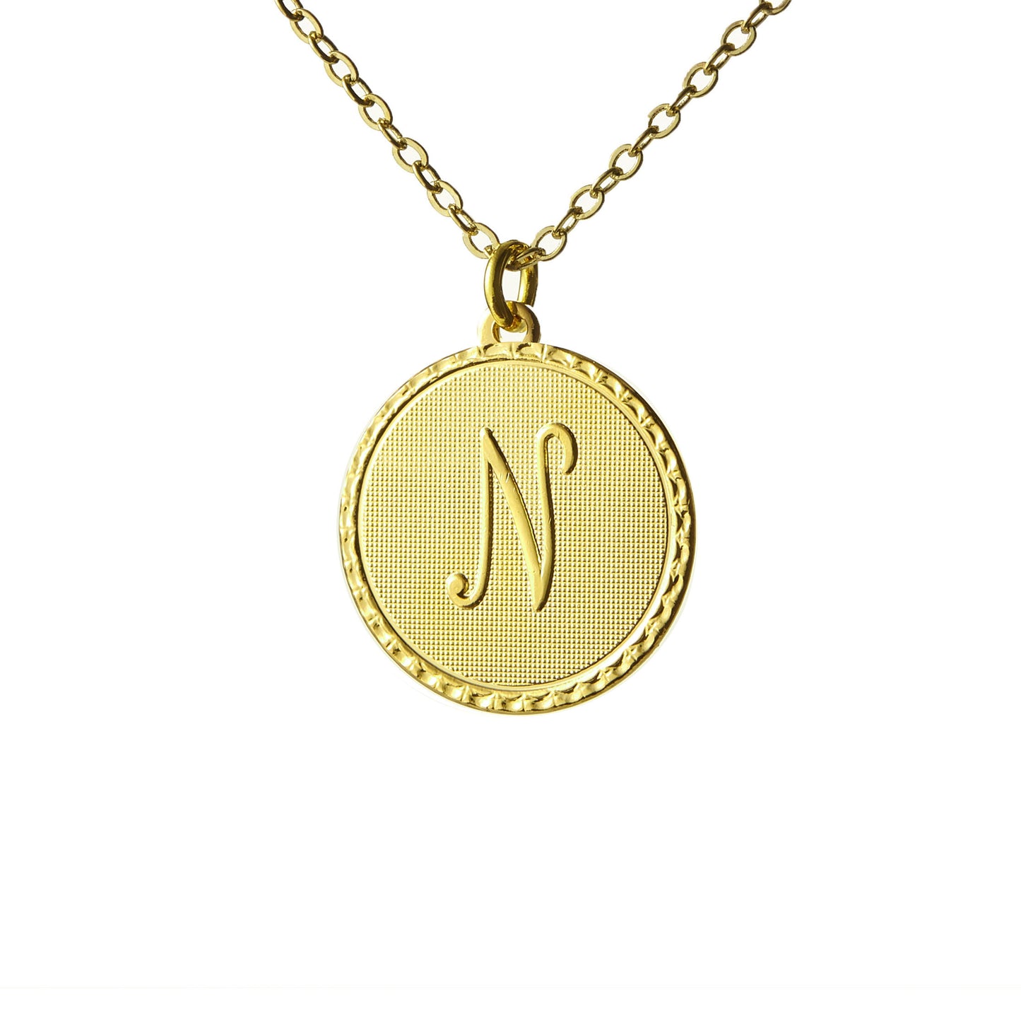 Vintage Monogram Coin Necklace