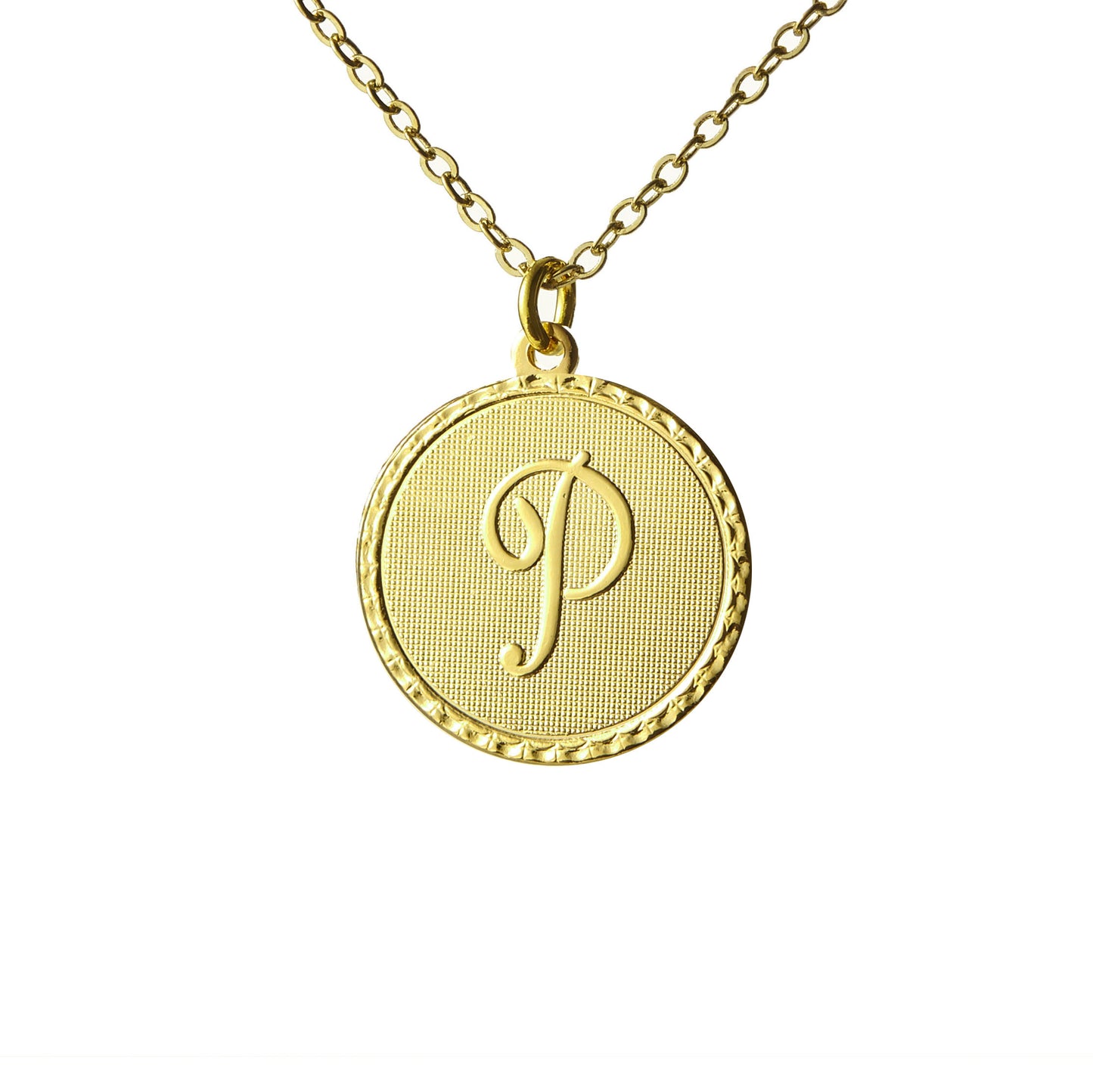 Vintage Monogram Coin Necklace