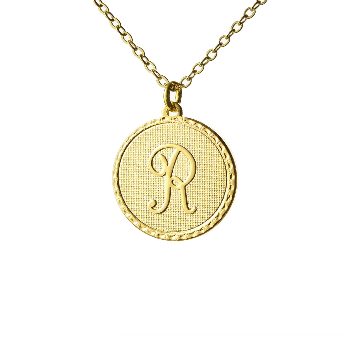 Vintage Monogram Coin Necklace