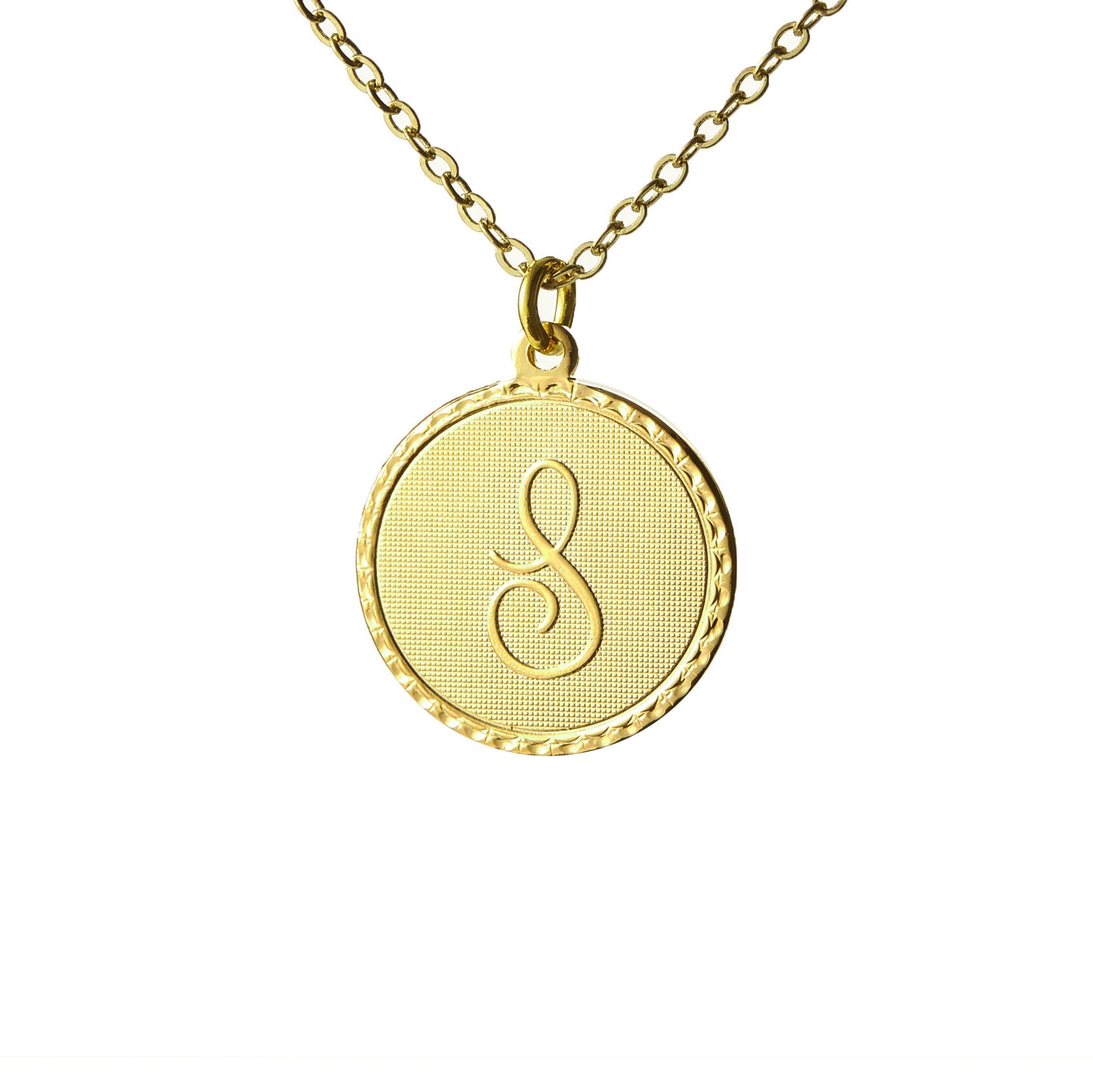 Vintage Monogram Coin Necklace
