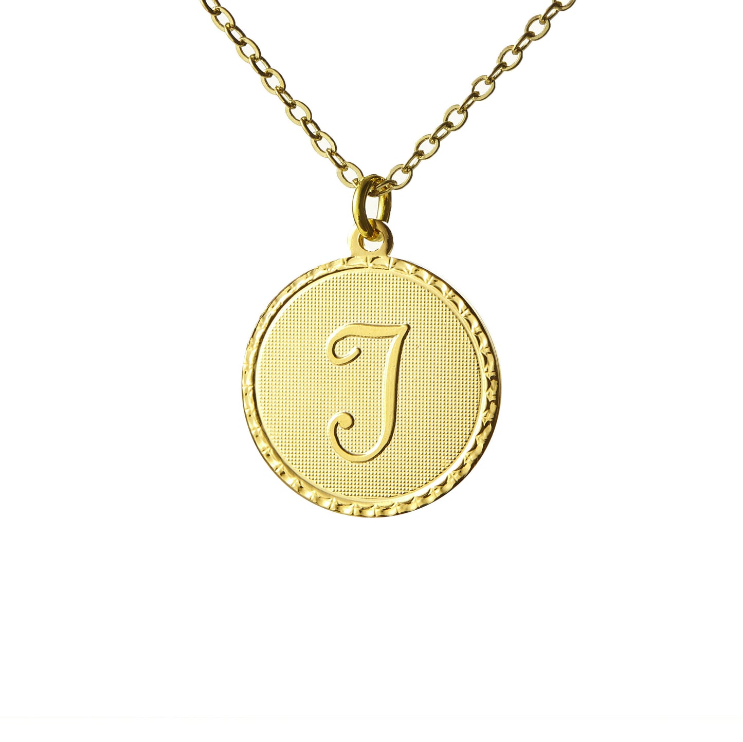 Vintage Monogram Coin Necklace