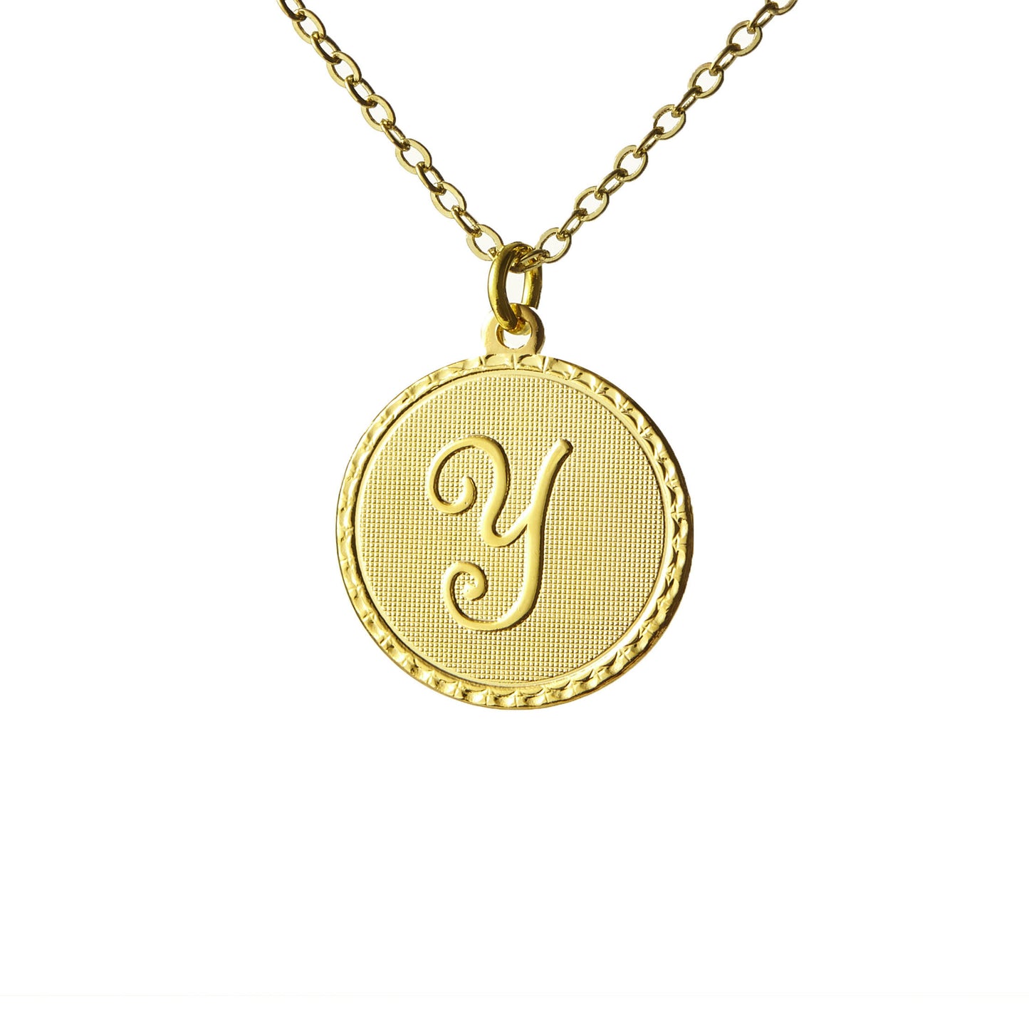 Vintage Monogram Coin Necklace